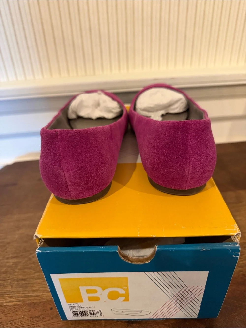 BC Footwear Magenta Suede Ballet Flats